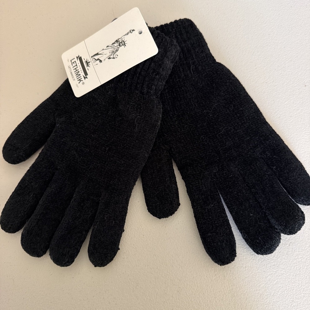 LETHMIK Winter Touchscreen Knit Gloves Warm Stretchy Black Magic Gloves NWT